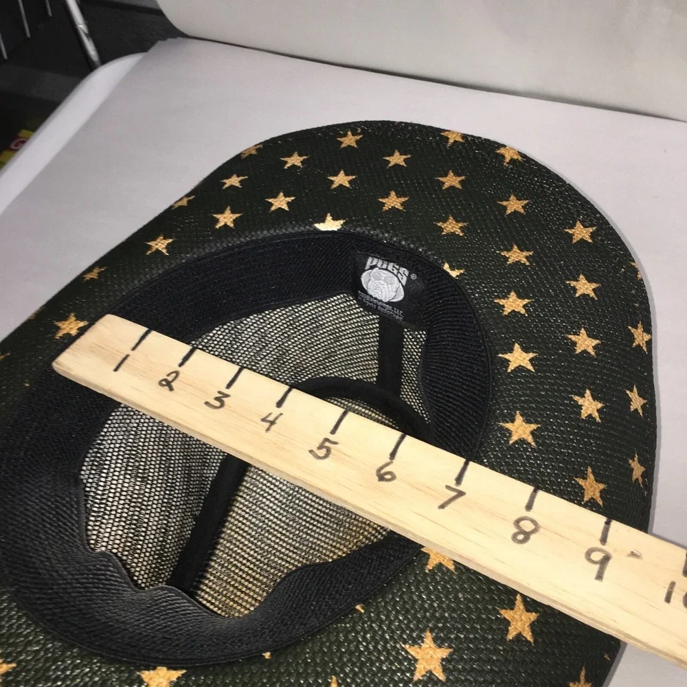 American Flag Cowboy Hat,Striped Western Tea-Stained USA Shape-It Brim